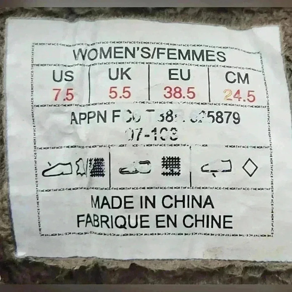 The North Face Women's  Boots Hydroseal Waterproof Primaloft Size 7.5 - Picture 9 of 9